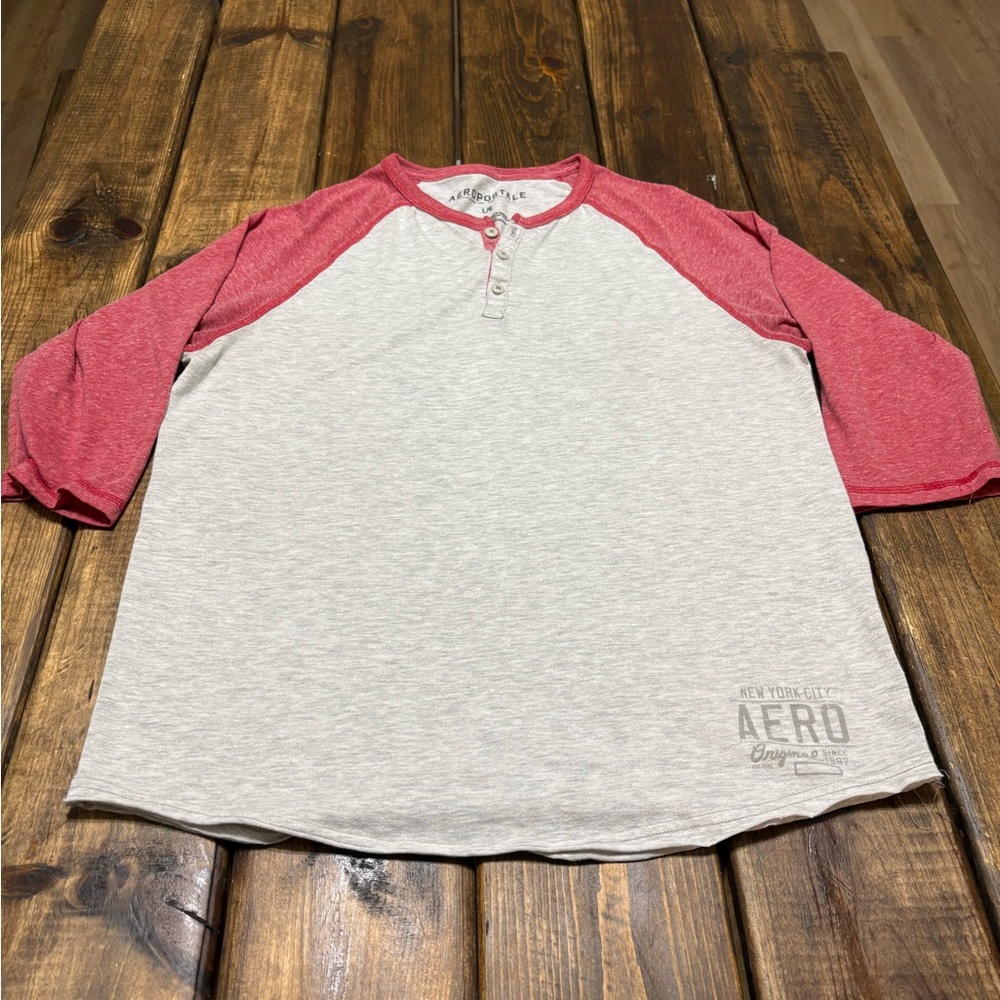 Men’s Aero Red and Gray Raglan Shirt